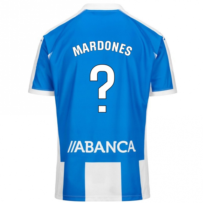 Kids Football Alvaro Mardones #0 Blue White Home Jersey 2024/25 T-Shirt