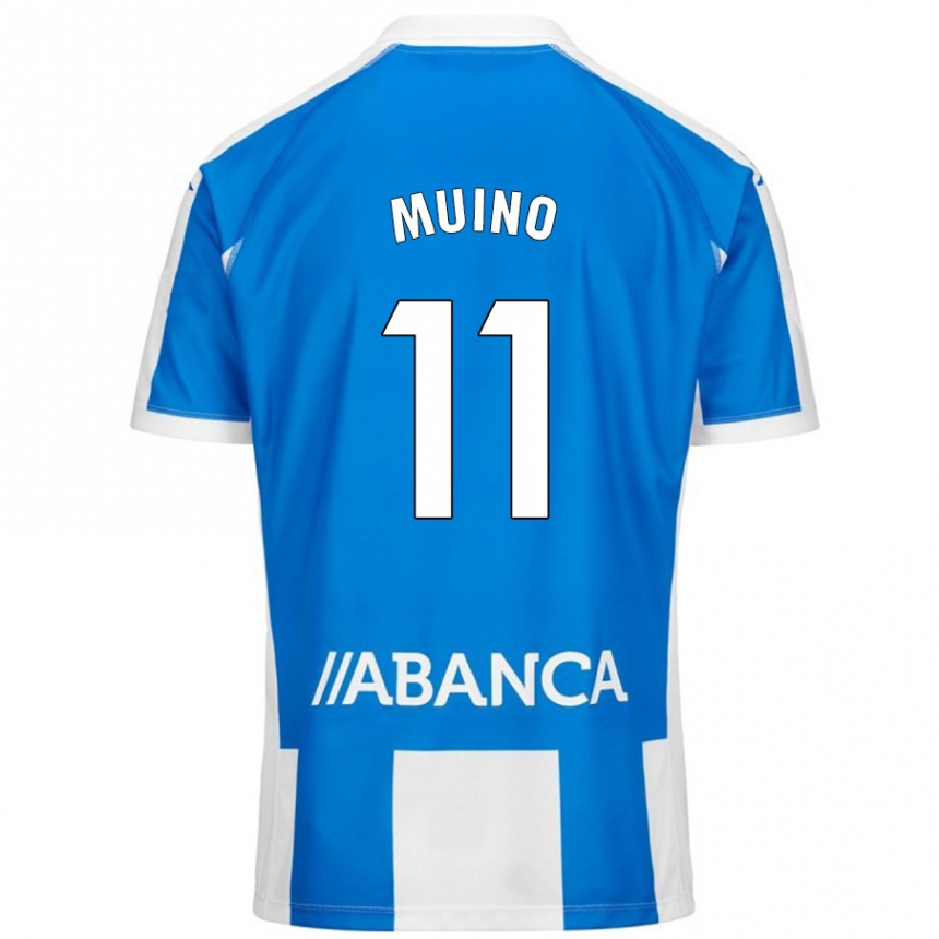 Kids Football Rosalía Muiño #11 Blue White Home Jersey 2024/25 T-Shirt