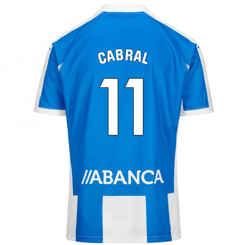 Kids Football Millene Cabral #11 Blue White Home Jersey 2024/25 T-Shirt