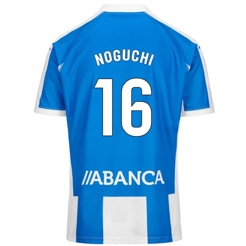 Kids Football Ayaka Noguchi #16 Blue White Home Jersey 2024/25 T-Shirt