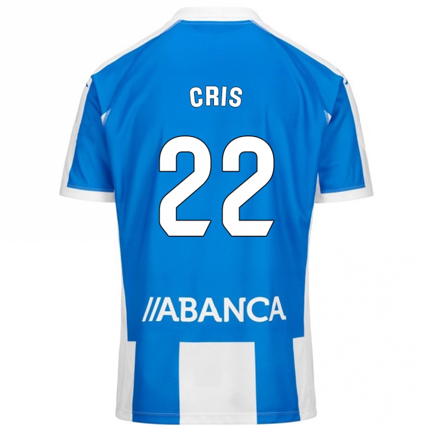 Kids Football Cris #22 Blue White Home Jersey 2024/25 T-Shirt