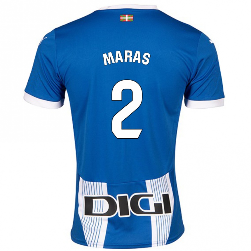 Kids Football Nikola Maras #2 Blue Home Jersey 2024/25 T-Shirt