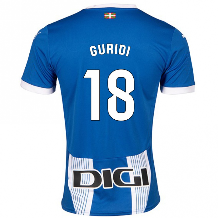 Kids Football Jon Guridi #18 Blue Home Jersey 2024/25 T-Shirt