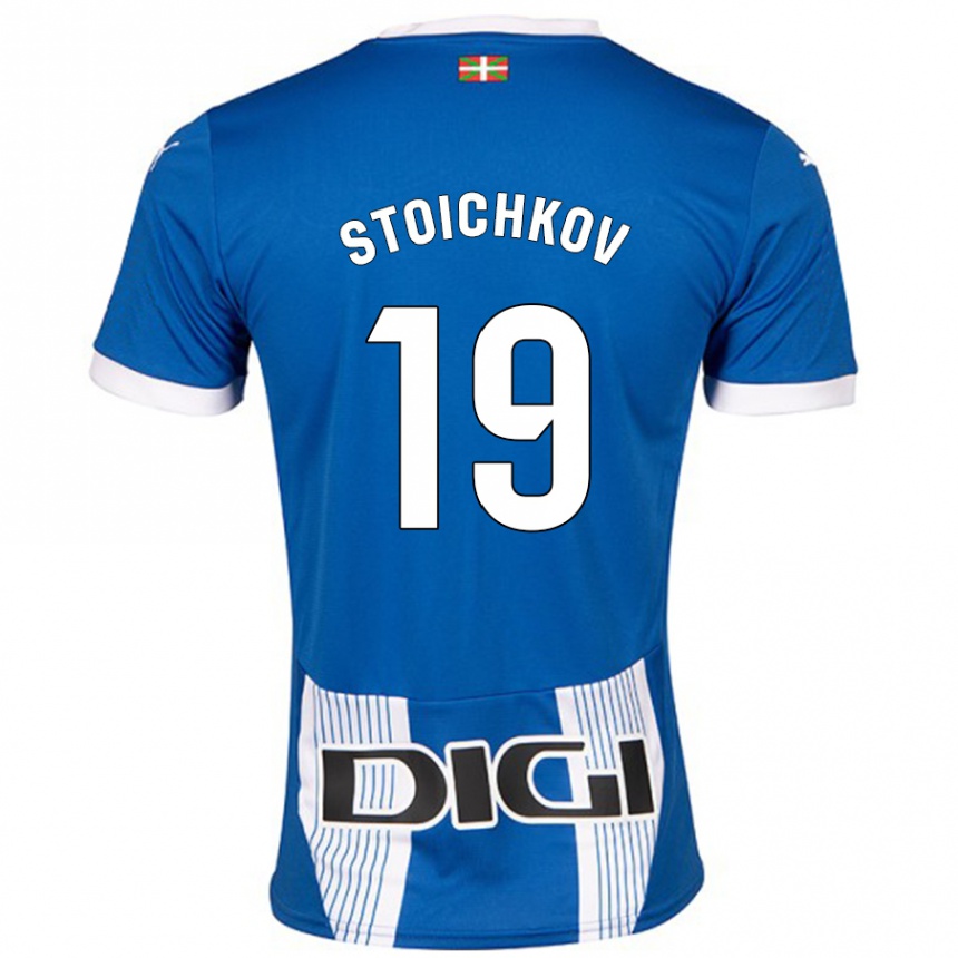 Kids Football Stoichkov #19 Blue Home Jersey 2024/25 T-Shirt