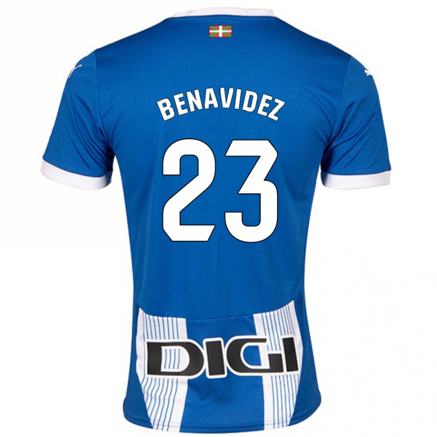 Kids Football Carlos Benavidez #23 Blue Home Jersey 2024/25 T-Shirt