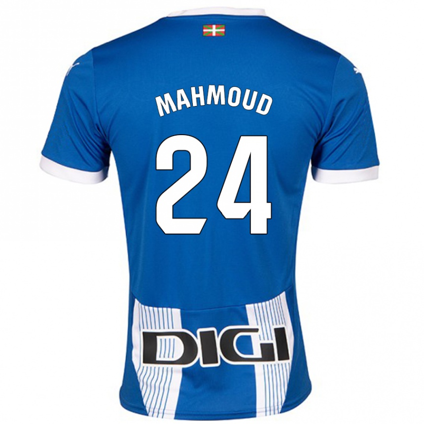 Kids Football Abdallahi Mahmoud #24 Blue Home Jersey 2024/25 T-Shirt