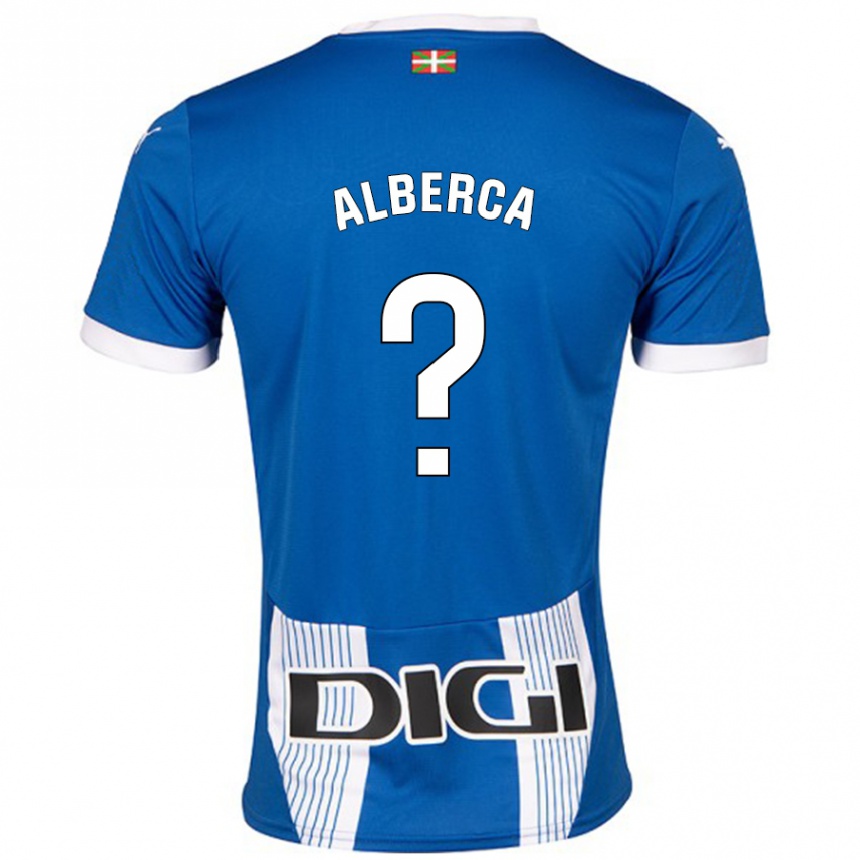 Kids Football Iñaki Alberca #0 Blue Home Jersey 2024/25 T-Shirt