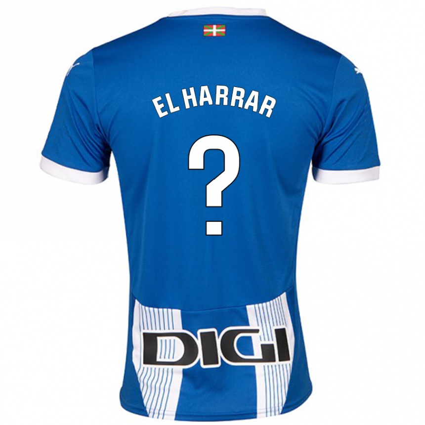 Kids Football Mohamed El Harrar #0 Blue Home Jersey 2024/25 T-Shirt