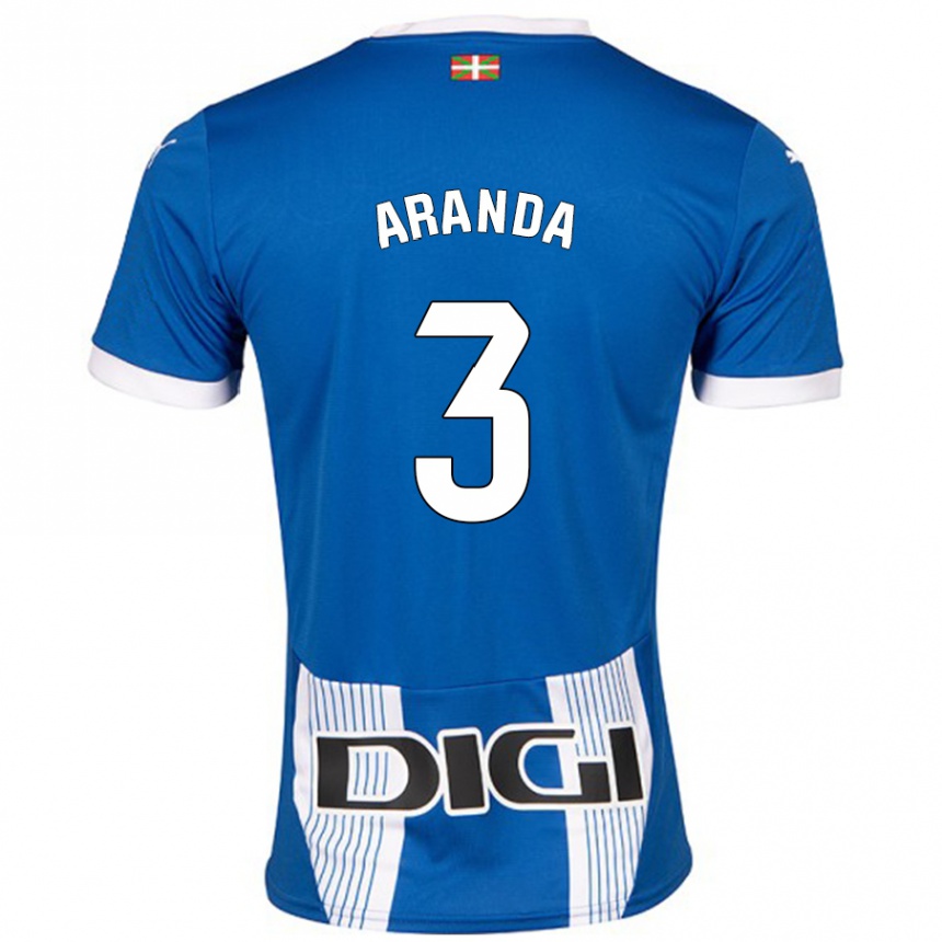 Kids Football Miguel Aranda #3 Blue Home Jersey 2024/25 T-Shirt