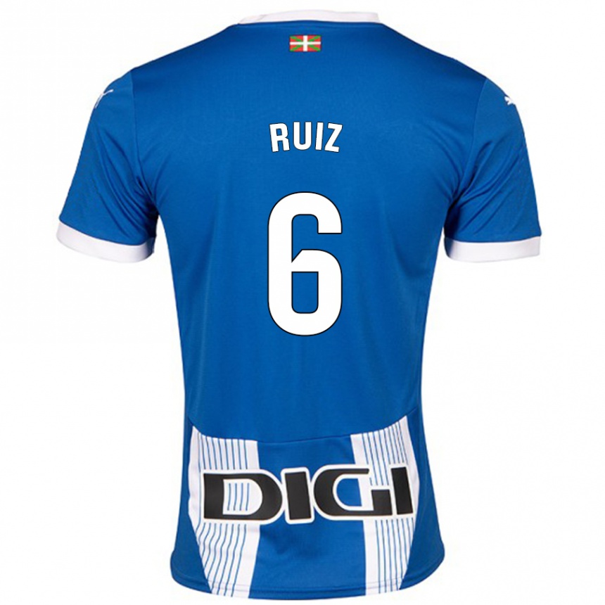 Kids Football Markel Ruiz #6 Blue Home Jersey 2024/25 T-Shirt