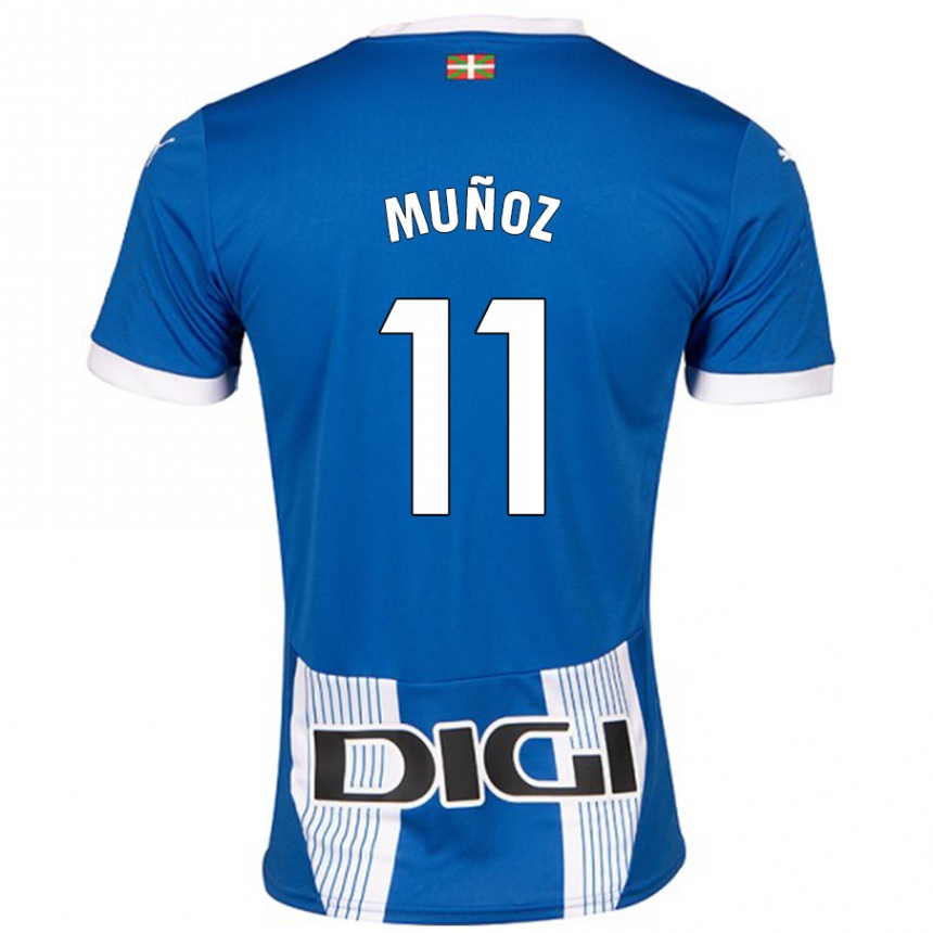 Kids Football Egoitz Muñoz #11 Blue Home Jersey 2024/25 T-Shirt