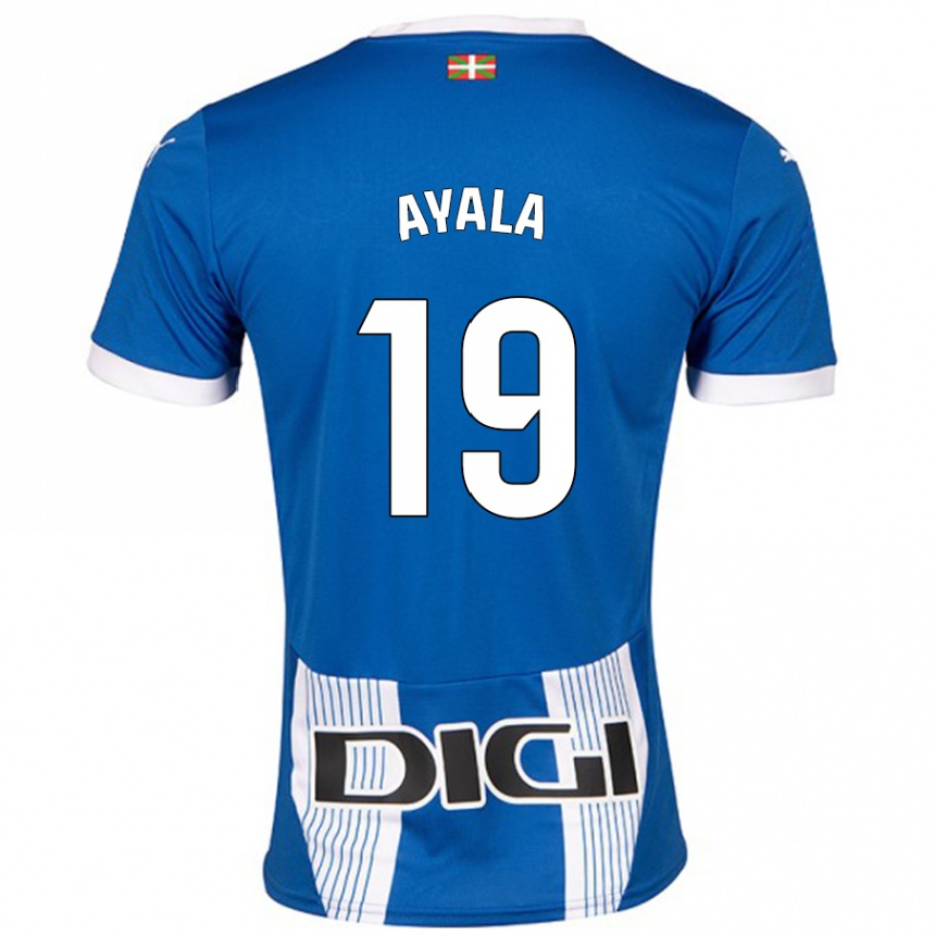 Kids Football Axel Ayala #19 Blue Home Jersey 2024/25 T-Shirt