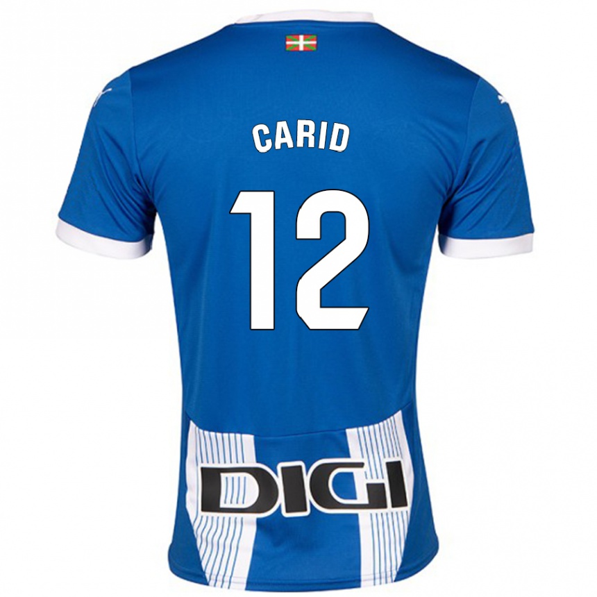 Kids Football Andrea Carid #12 Blue Home Jersey 2024/25 T-Shirt