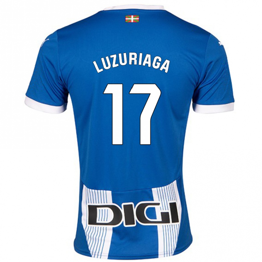 Kids Football Judith Luzuriaga #17 Blue Home Jersey 2024/25 T-Shirt