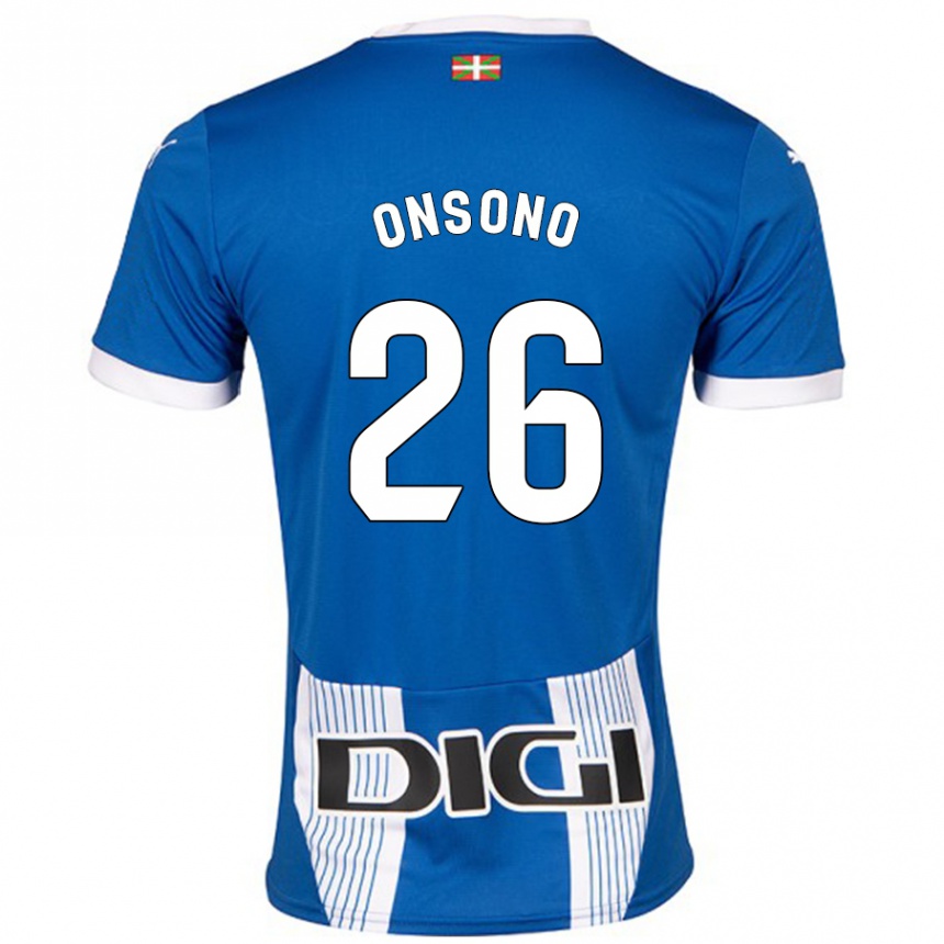 Kids Football Lorea Onsoño #26 Blue Home Jersey 2024/25 T-Shirt