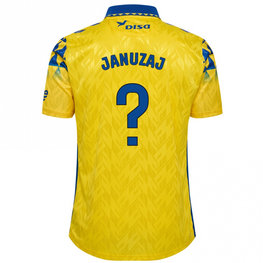 Kids Football Adnan Januzaj #0 Yellow Blue Home Jersey 2024/25 T-Shirt