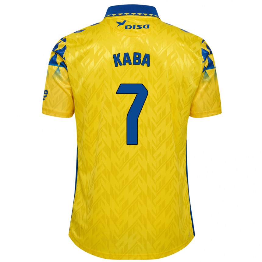 Kids Football Sory Kaba #7 Yellow Blue Home Jersey 2024/25 T-Shirt