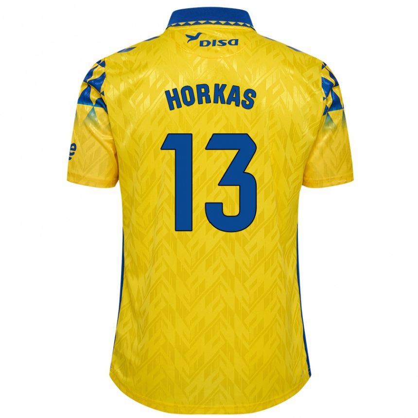 Kids Football Dinko Horkas #13 Yellow Blue Home Jersey 2024/25 T-Shirt