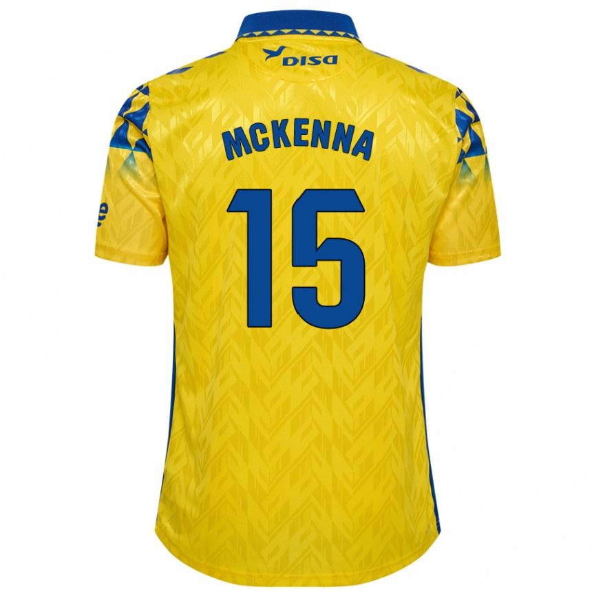 Kids Football Scott Mckenna #15 Yellow Blue Home Jersey 2024/25 T-Shirt