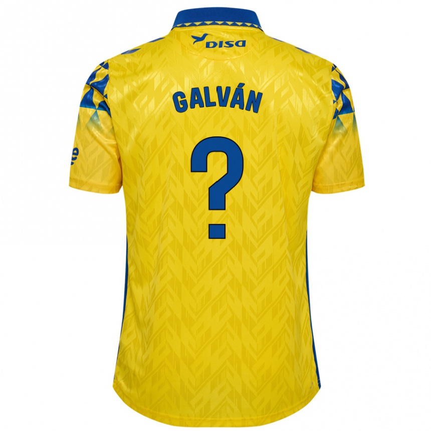 Kids Football Carlos Galván #0 Yellow Blue Home Jersey 2024/25 T-Shirt