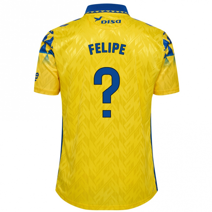 Kids Football Amai Felipe #0 Yellow Blue Home Jersey 2024/25 T-Shirt