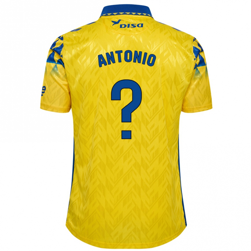 Kids Football Antonio Hernández #0 Yellow Blue Home Jersey 2024/25 T-Shirt