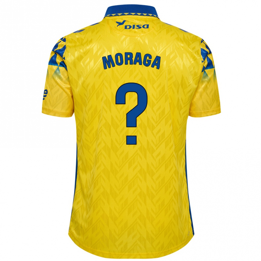 Kids Football Marcos Moraga #0 Yellow Blue Home Jersey 2024/25 T-Shirt