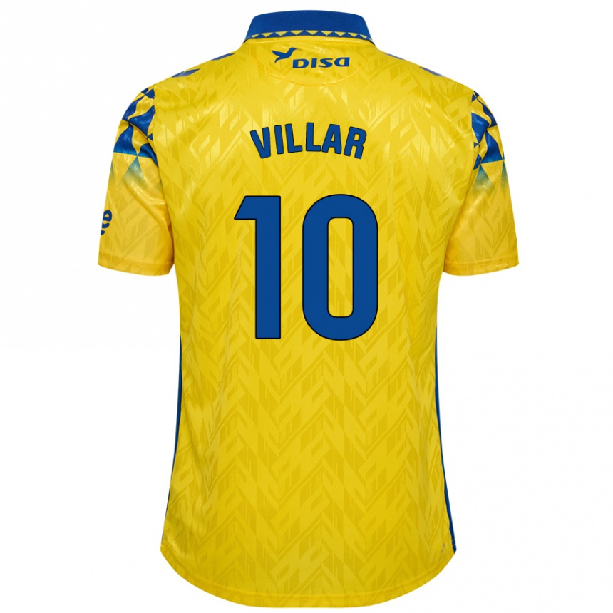 Kids Football Andy Villar #10 Yellow Blue Home Jersey 2024/25 T-Shirt