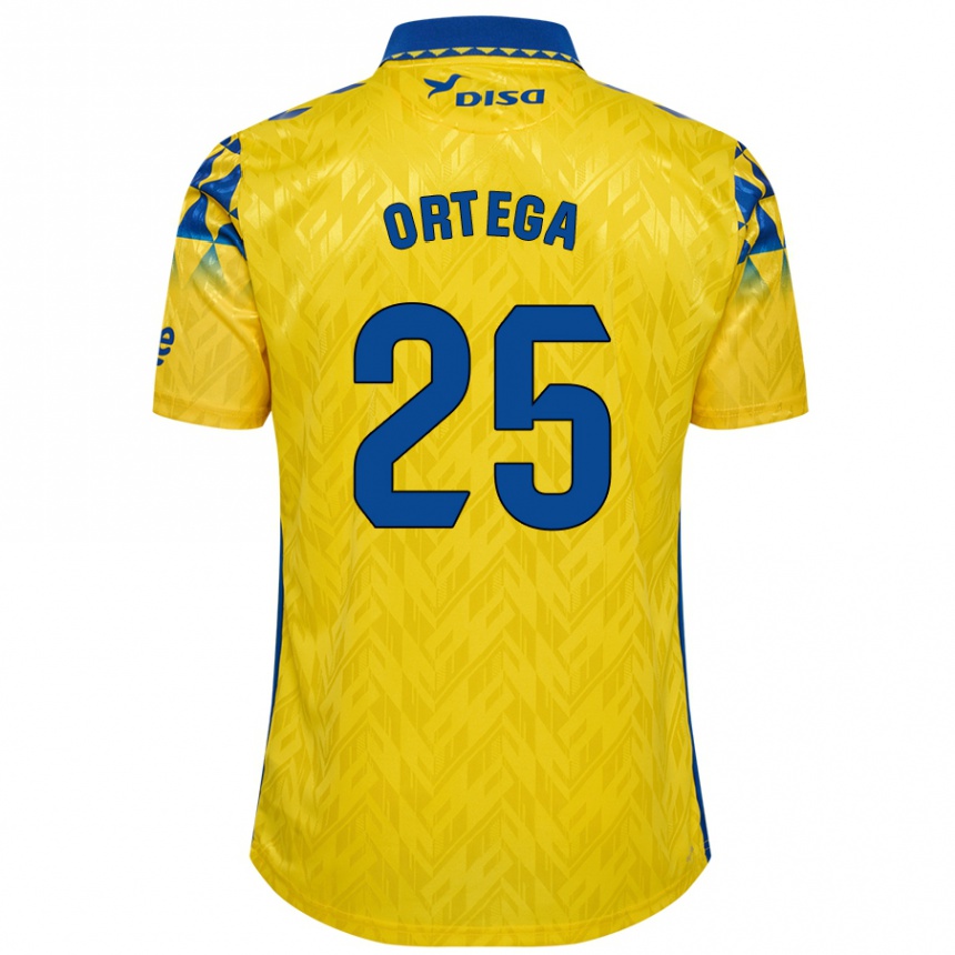 Kids Football Edián Ortega #25 Yellow Blue Home Jersey 2024/25 T-Shirt