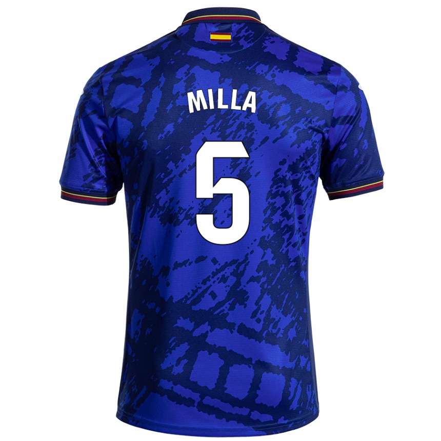 Kids Football Luis Milla #5 Darker Blue Home Jersey 2024/25 T-Shirt