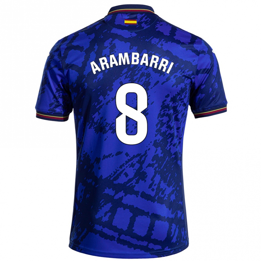 Kids Football Mauro Arambarri #8 Darker Blue Home Jersey 2024/25 T-Shirt