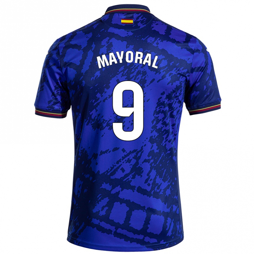 Kids Football Borja Mayoral #9 Darker Blue Home Jersey 2024/25 T-Shirt