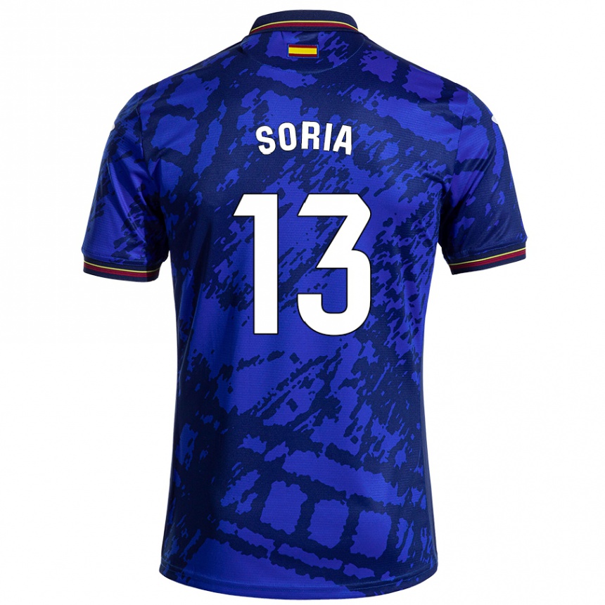 Kids Football David Soria #13 Darker Blue Home Jersey 2024/25 T-Shirt