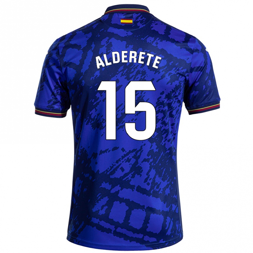 Kids Football Omar Alderete #15 Darker Blue Home Jersey 2024/25 T-Shirt