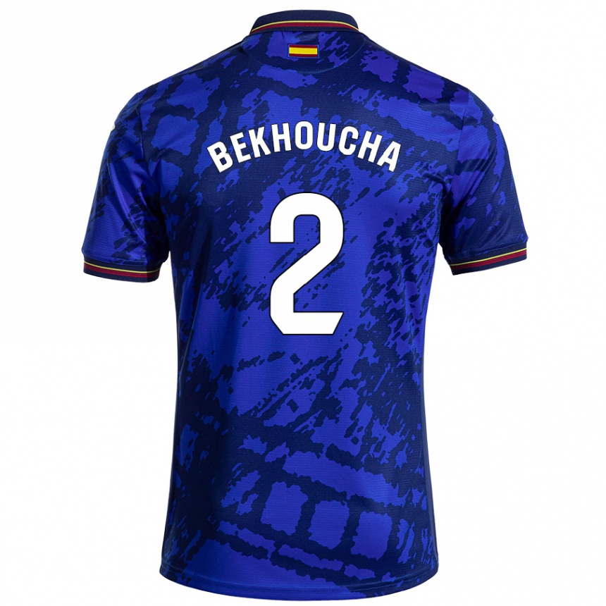 Kids Football Ismael Bekhoucha #2 Darker Blue Home Jersey 2024/25 T-Shirt