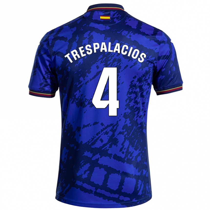 Kids Football Adrián Trespalacios #4 Darker Blue Home Jersey 2024/25 T-Shirt