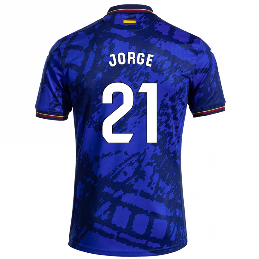 Kids Football Jeremy Jorge #21 Darker Blue Home Jersey 2024/25 T-Shirt