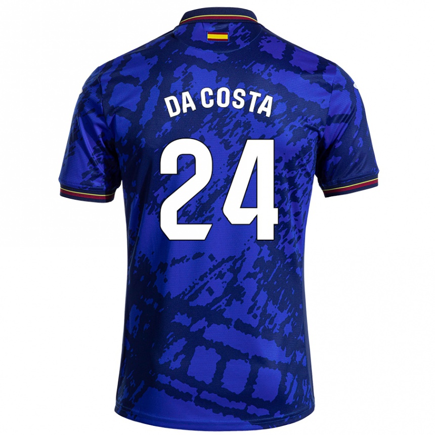 Kids Football Coba Da Costa #24 Darker Blue Home Jersey 2024/25 T-Shirt