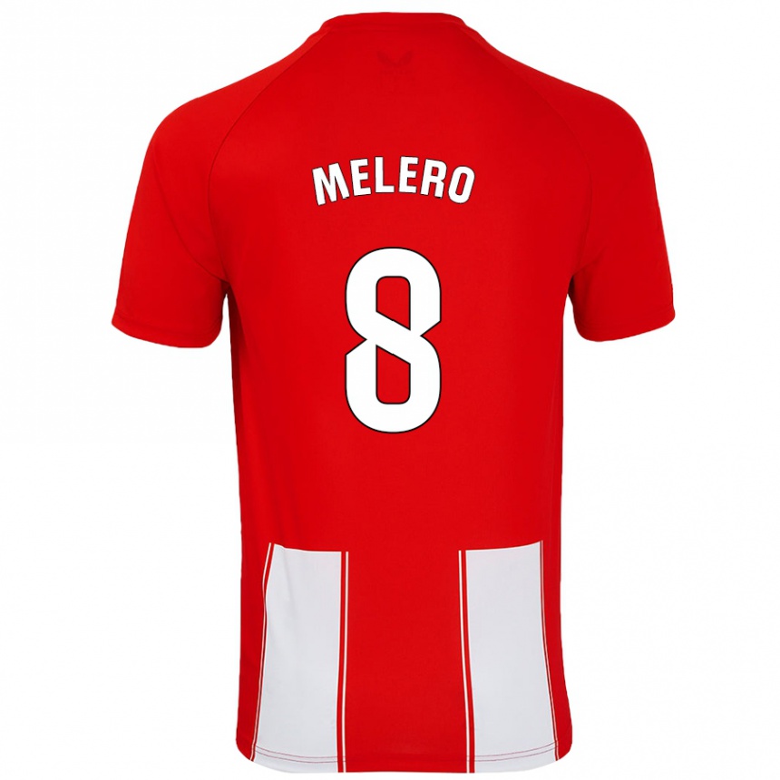 Kids Football Gonzalo Melero #8 Red White Home Jersey 2024/25 T-Shirt