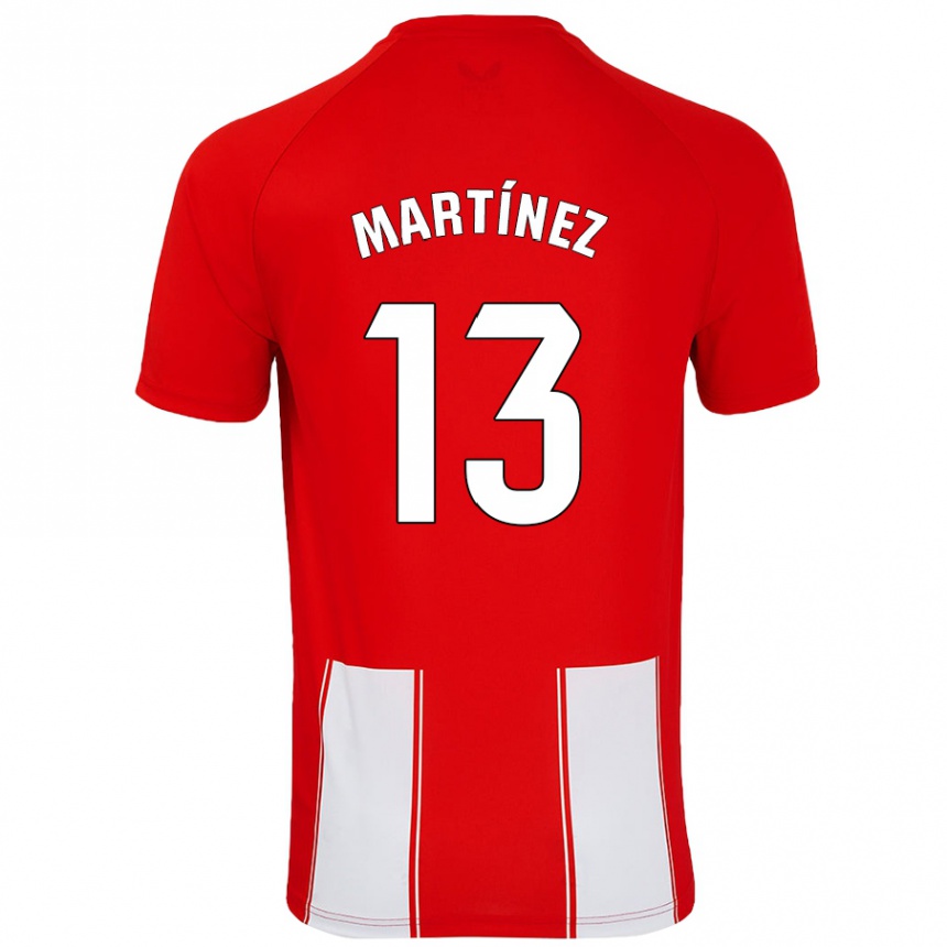 Kids Football Fernando Martínez #13 Red White Home Jersey 2024/25 T-Shirt