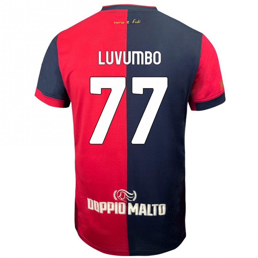 Kids Football Zito Luvumbo #77 Red Darker Blue Home Jersey 2024/25 T-Shirt