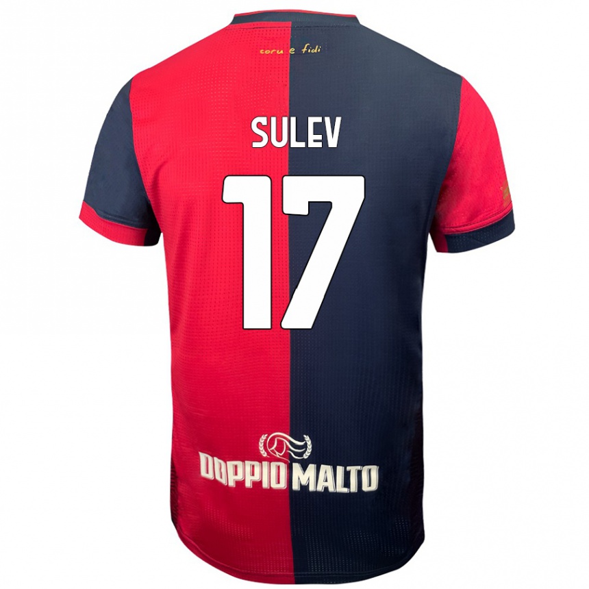 Kids Football Ivan Sulev #17 Red Darker Blue Home Jersey 2024/25 T-Shirt