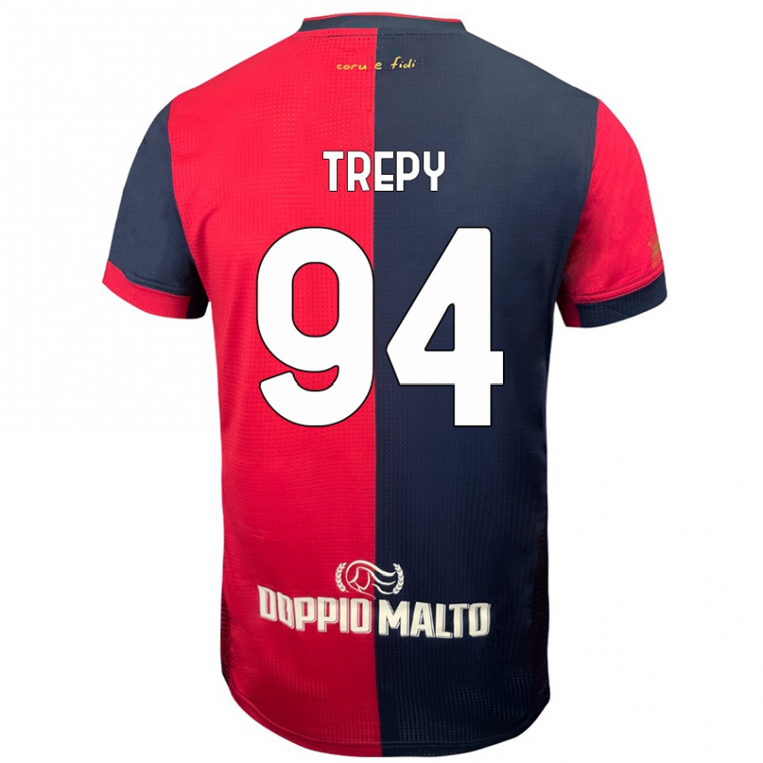 Kids Football Yael Trepy #94 Red Darker Blue Home Jersey 2024/25 T-Shirt