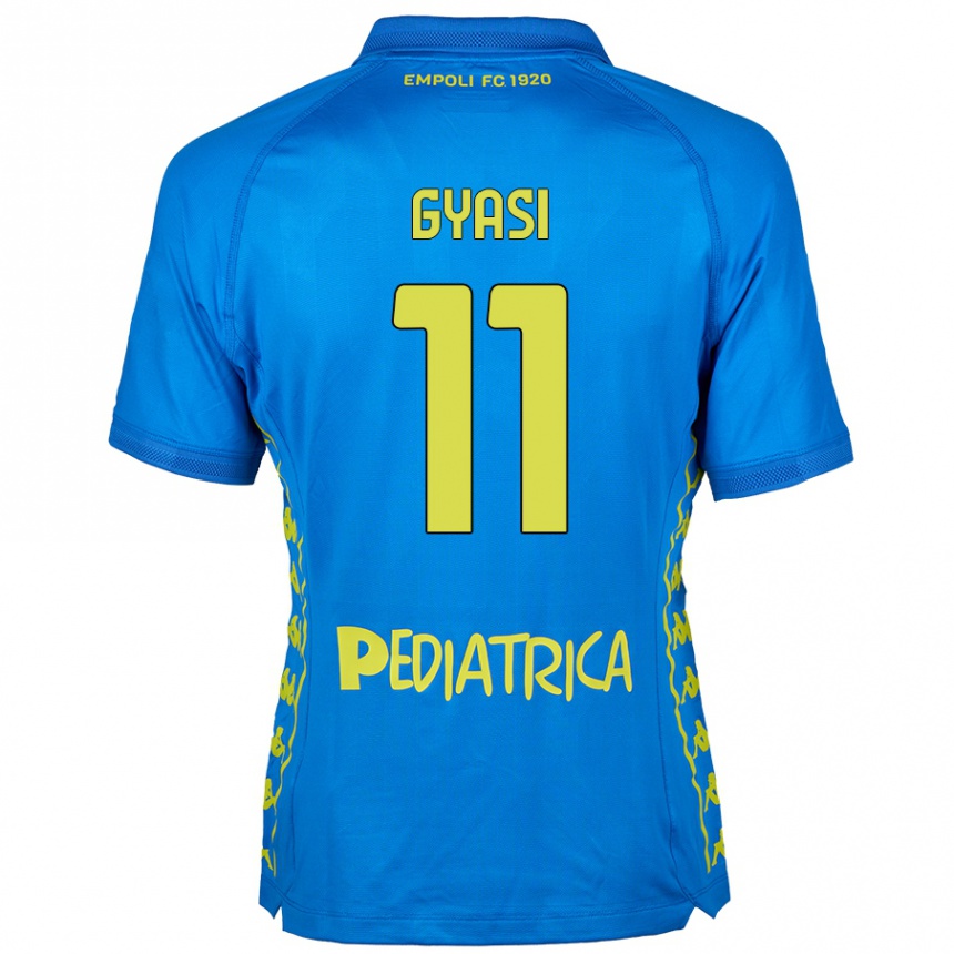 Kids Football Emmanuel Gyasi #11 Blue Home Jersey 2024/25 T-Shirt