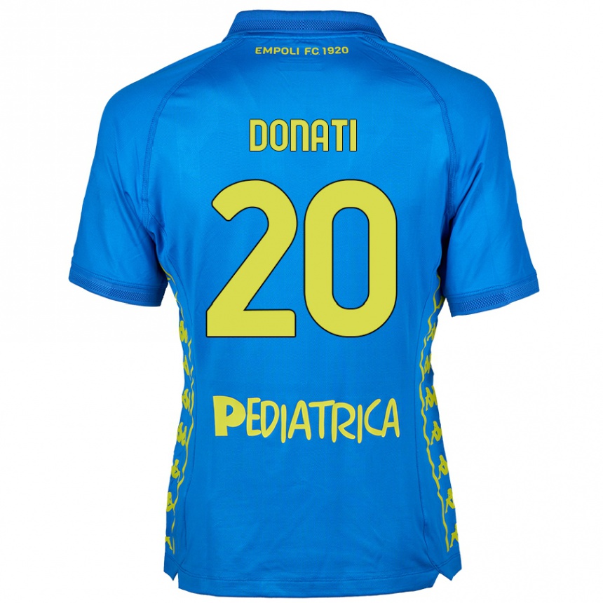 Kids Football Francesco Donati #20 Blue Home Jersey 2024/25 T-Shirt