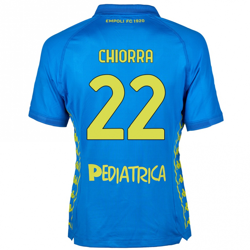 Kids Football Niccolò Chiorra #22 Blue Home Jersey 2024/25 T-Shirt