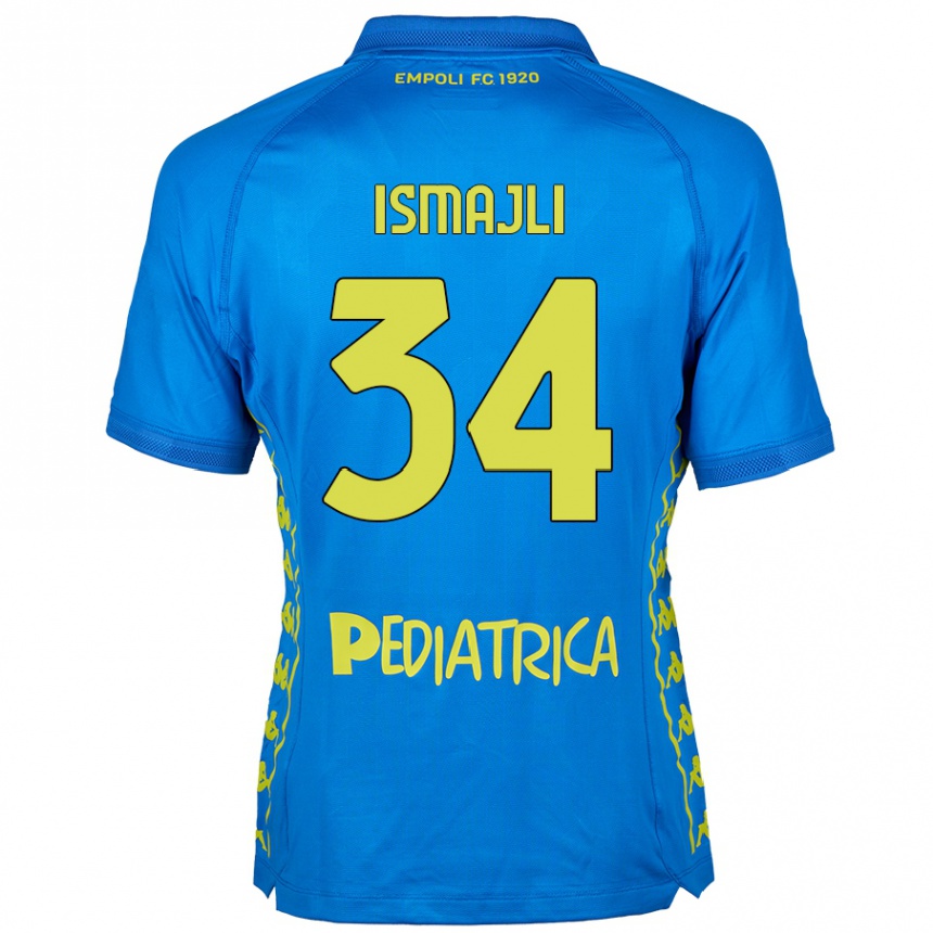 Kids Football Ardian Ismajli #34 Blue Home Jersey 2024/25 T-Shirt