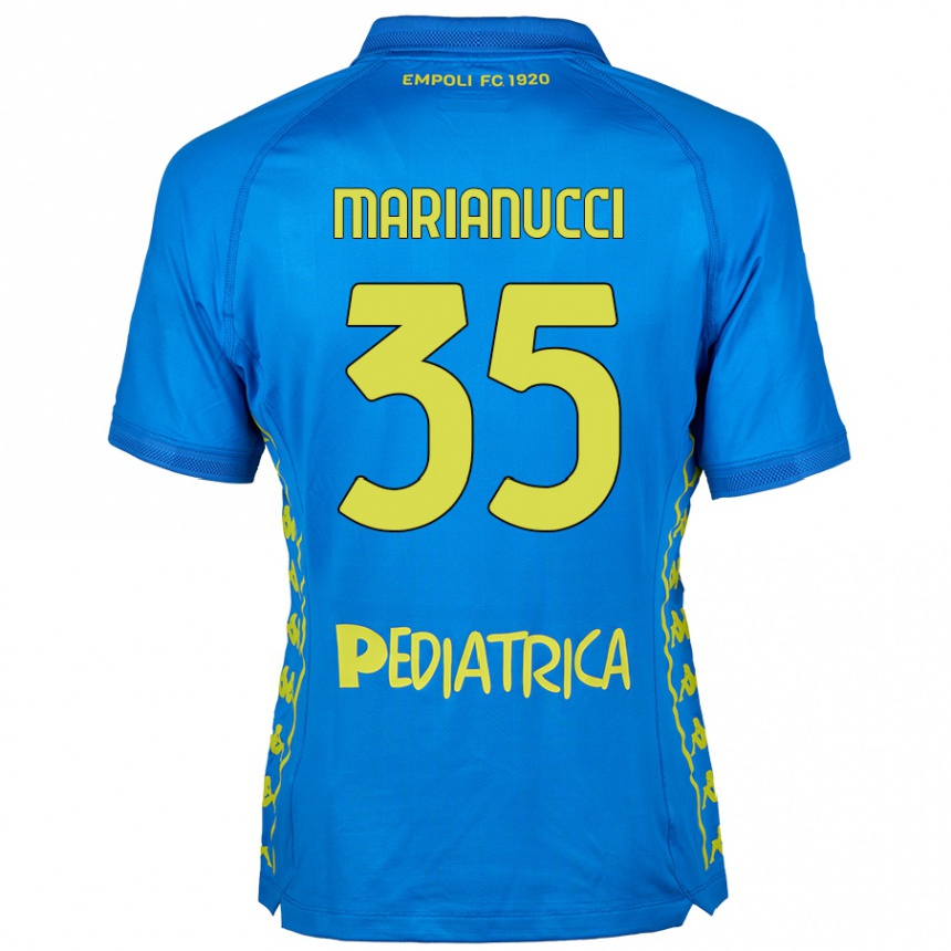 Kids Football Luca Marianucci #35 Blue Home Jersey 2024/25 T-Shirt