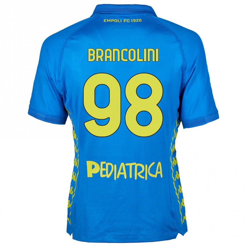 Kids Football Federico Brancolini #98 Blue Home Jersey 2024/25 T-Shirt