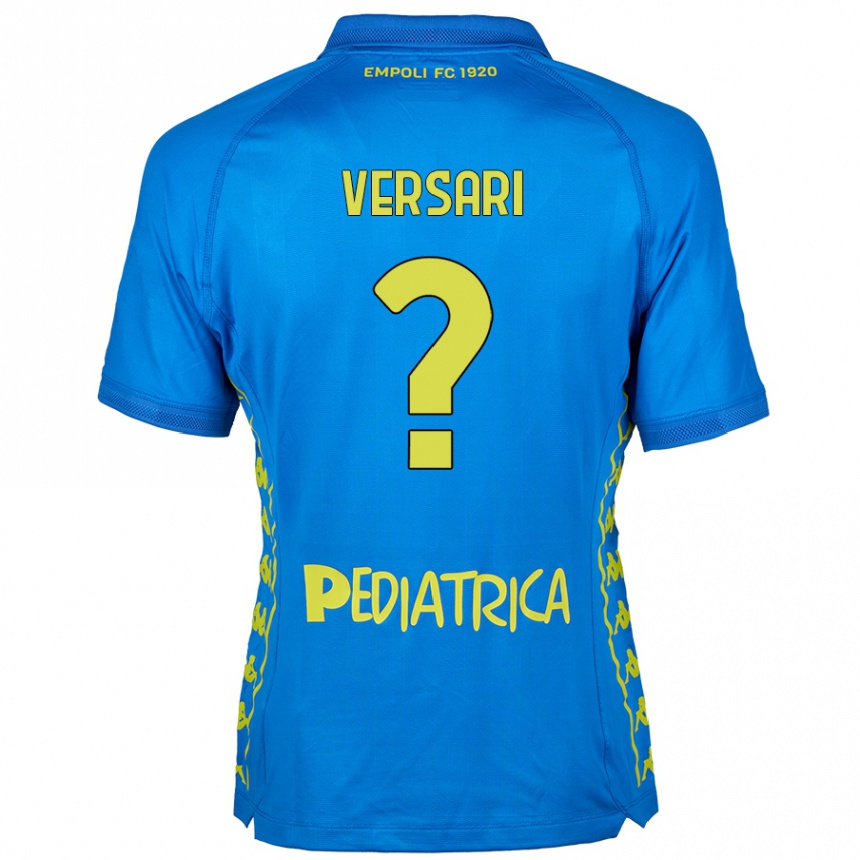 Kids Football Francesco Versari #0 Blue Home Jersey 2024/25 T-Shirt